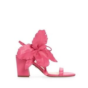 Cecilia New York Hibiscus Heel Sandals In Magenta Size 8 Retail $225